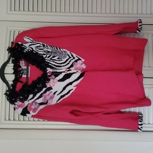 Like new! Vintage Storybook Knits Dazzling zebra sweater